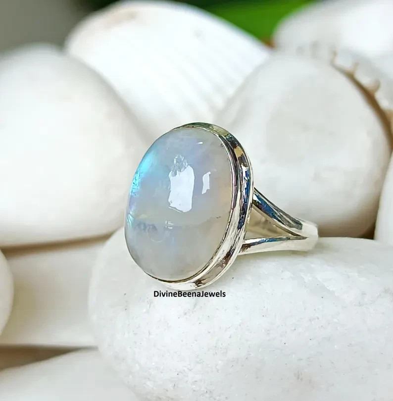 Moonstone Ring , 925 Sterling Silver Ring , Handmade Ring , Gemstone All Size