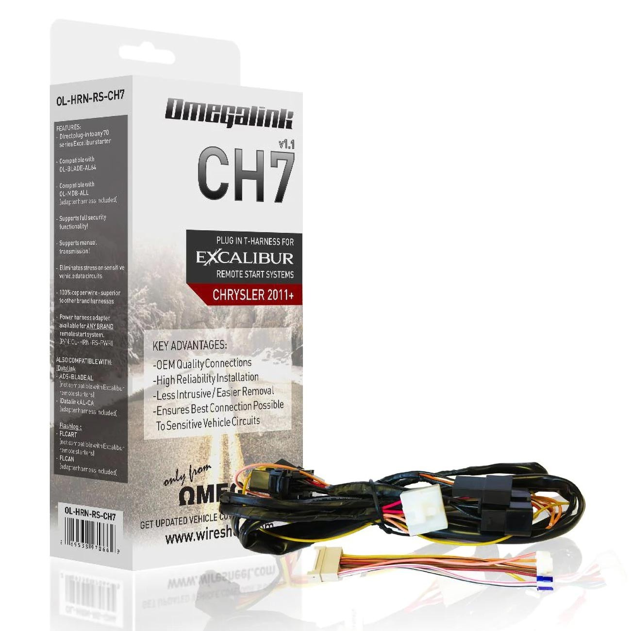 EXCALIBUR ALARMS OL-HRN-RS-CH7 Excalibur Plug&Play Harness Covers 198 Chrysle...