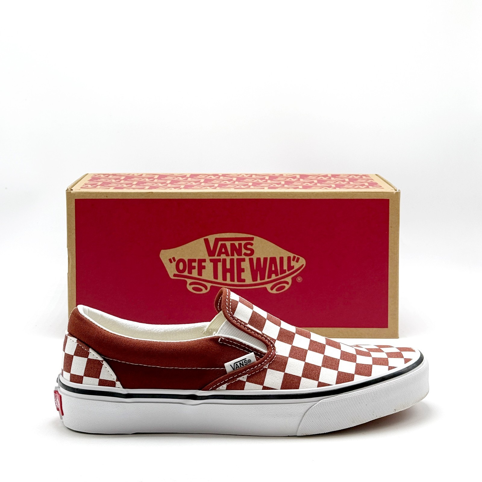 *NEW* Unisex VANS CHECKERBOARD SLIP-ON RUST BROWN (VN000DAHFSB) 👍