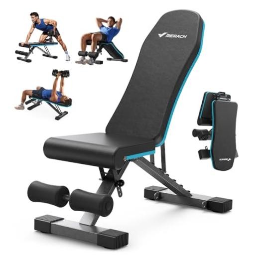 Foldable Weight Bench for Gym - 990 LBS Adjustable - Foldable