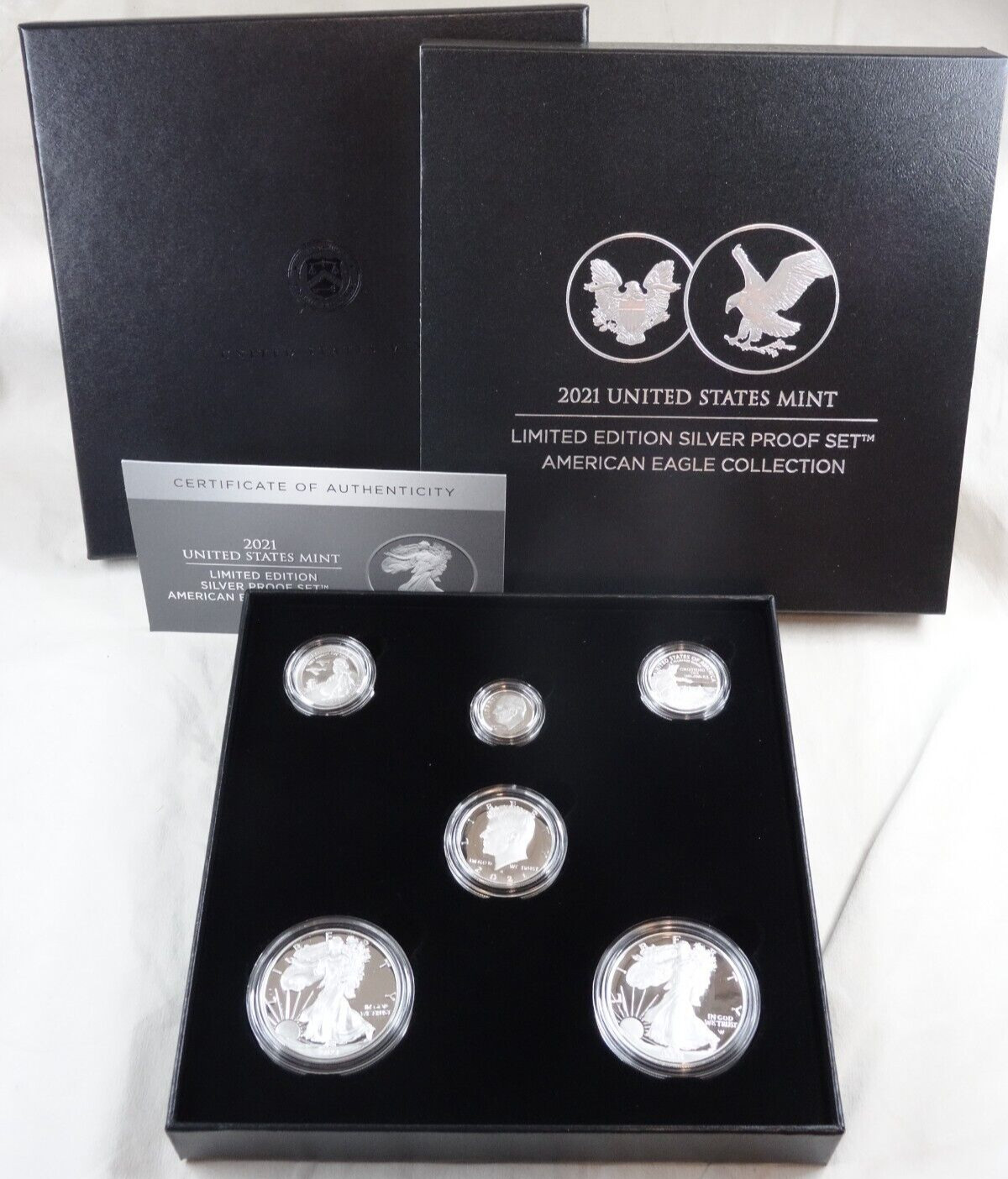 2021 Limited Edition Silver Proof Set US Mint 6 Coins OGP American Silver Eagle