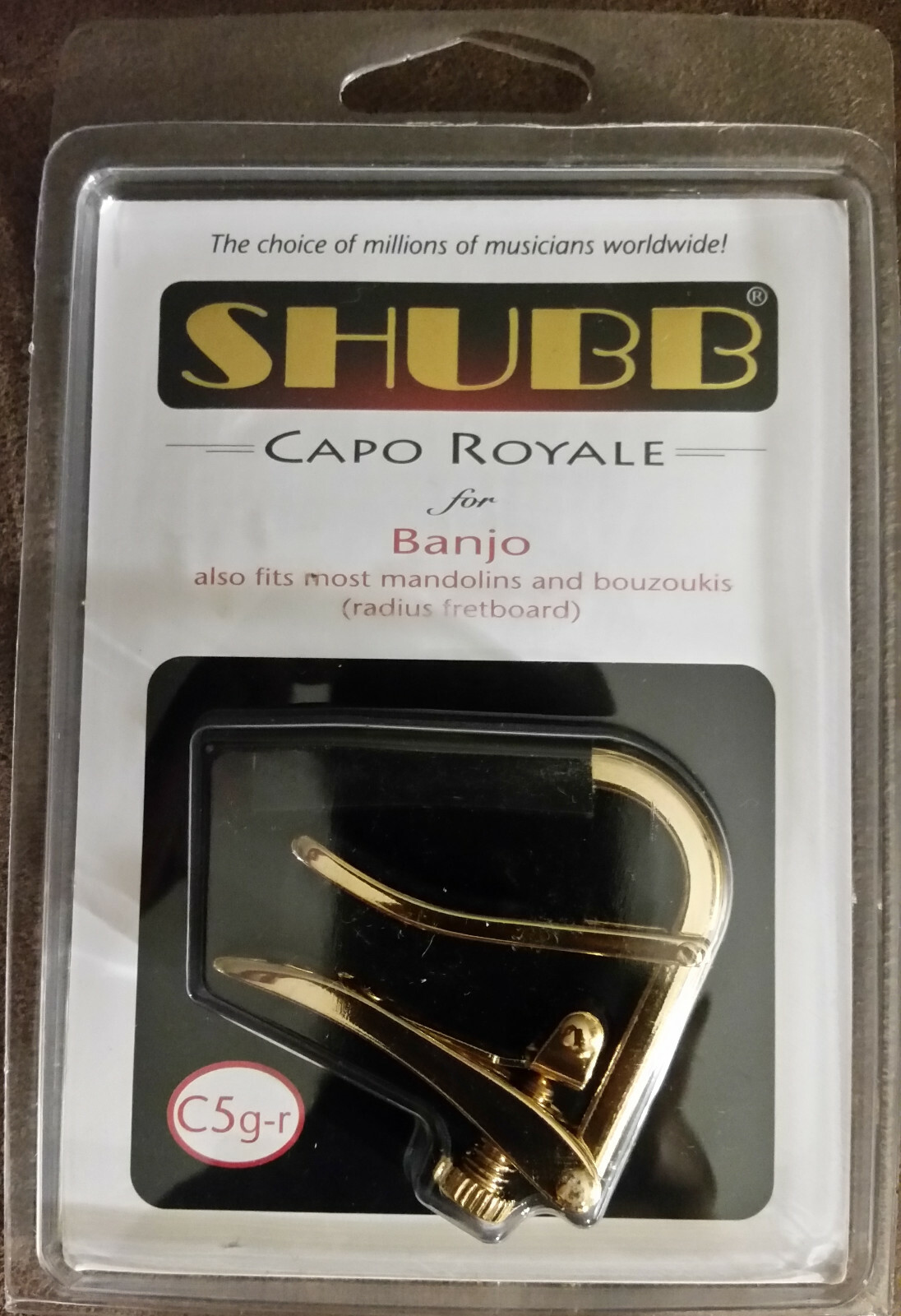 Shubb C5G-r ROSE GOLD, for banjos, mandolins, & bouzoukis NEW in box Ships free