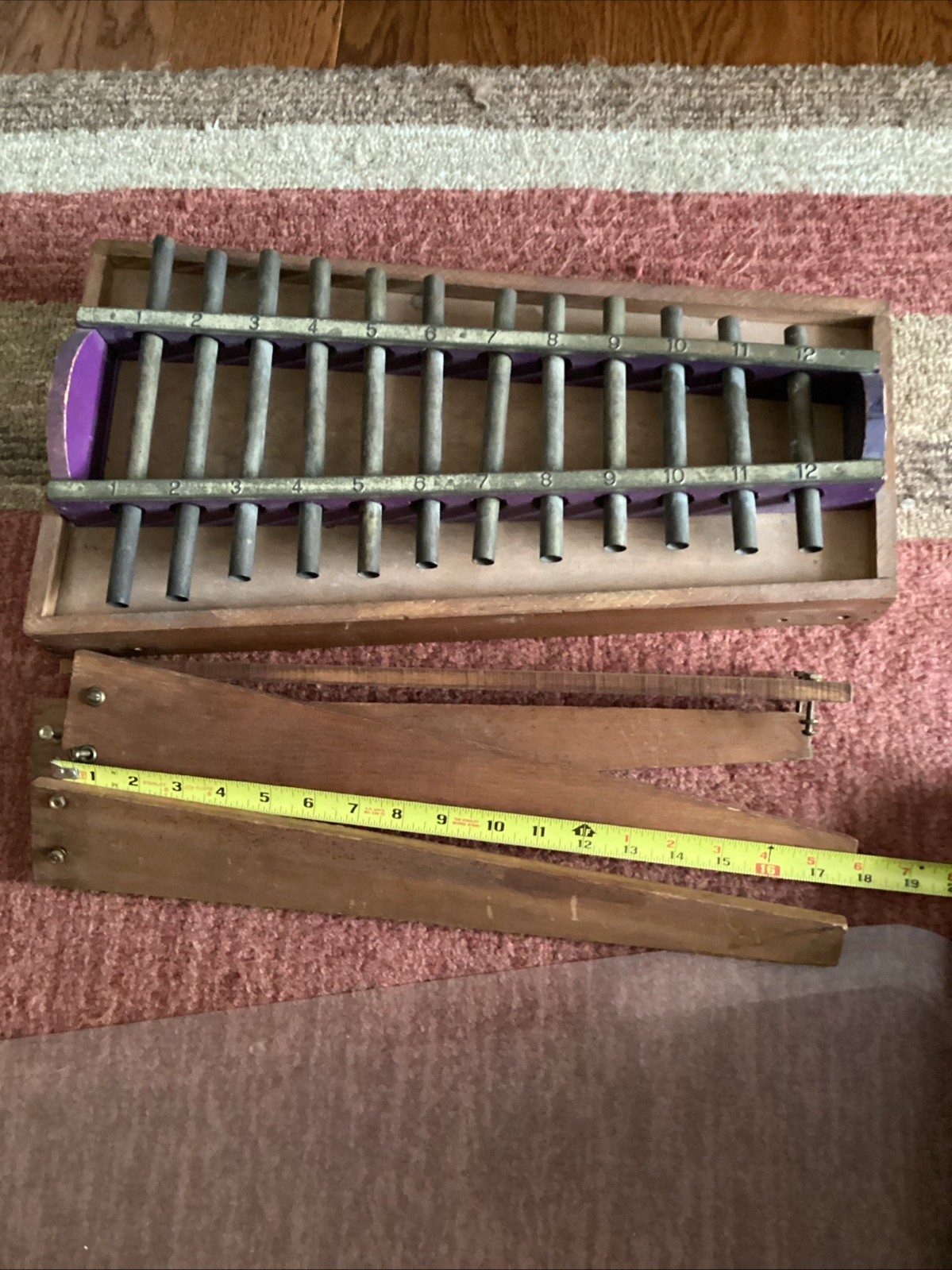 Vintage Toy Instrument Wood Xylophone. 18 In Legs.  No Mallets