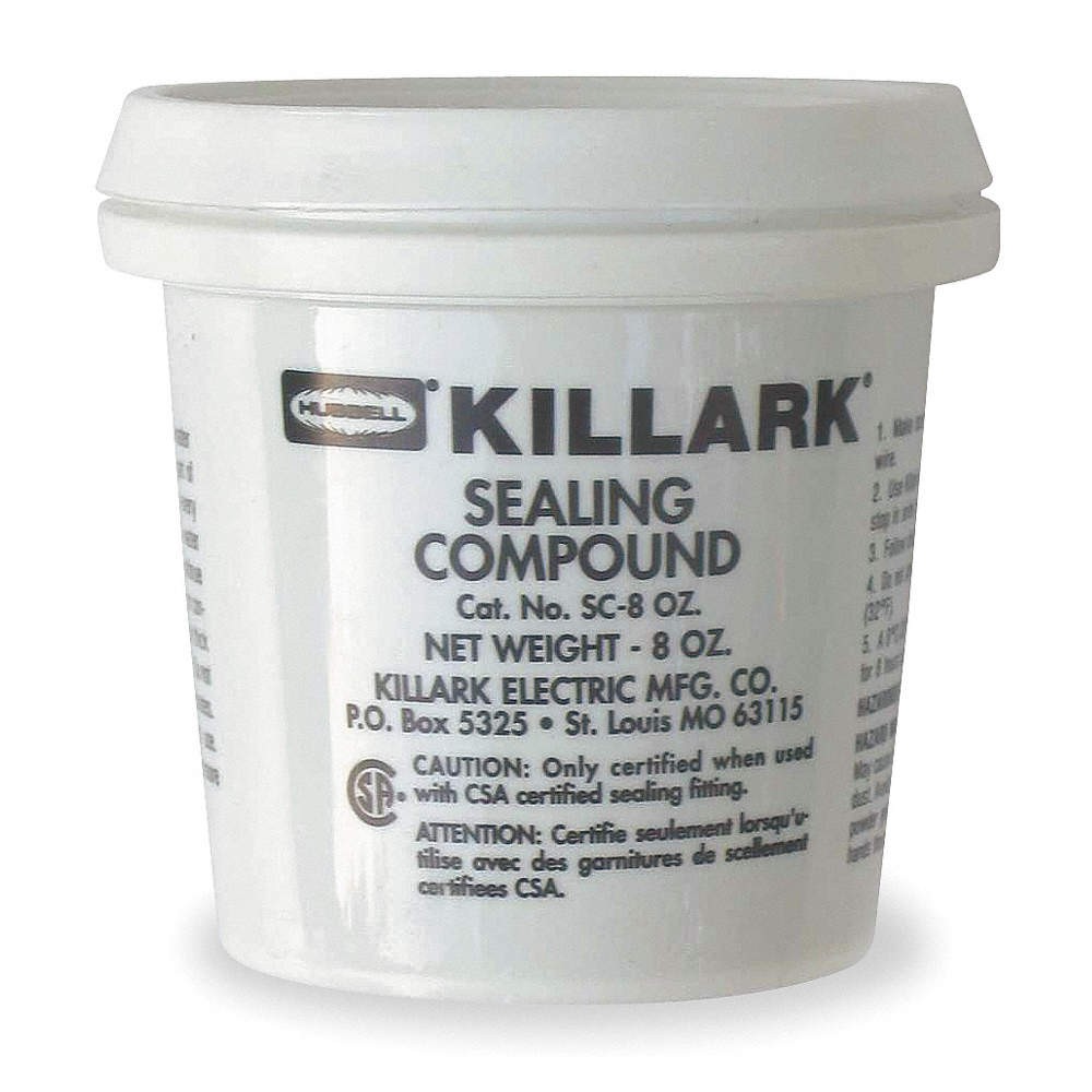 HUBBELL KILLARK SC-8OZ Sealant,Plastic Pail,Container Size 8oz 2NE38
