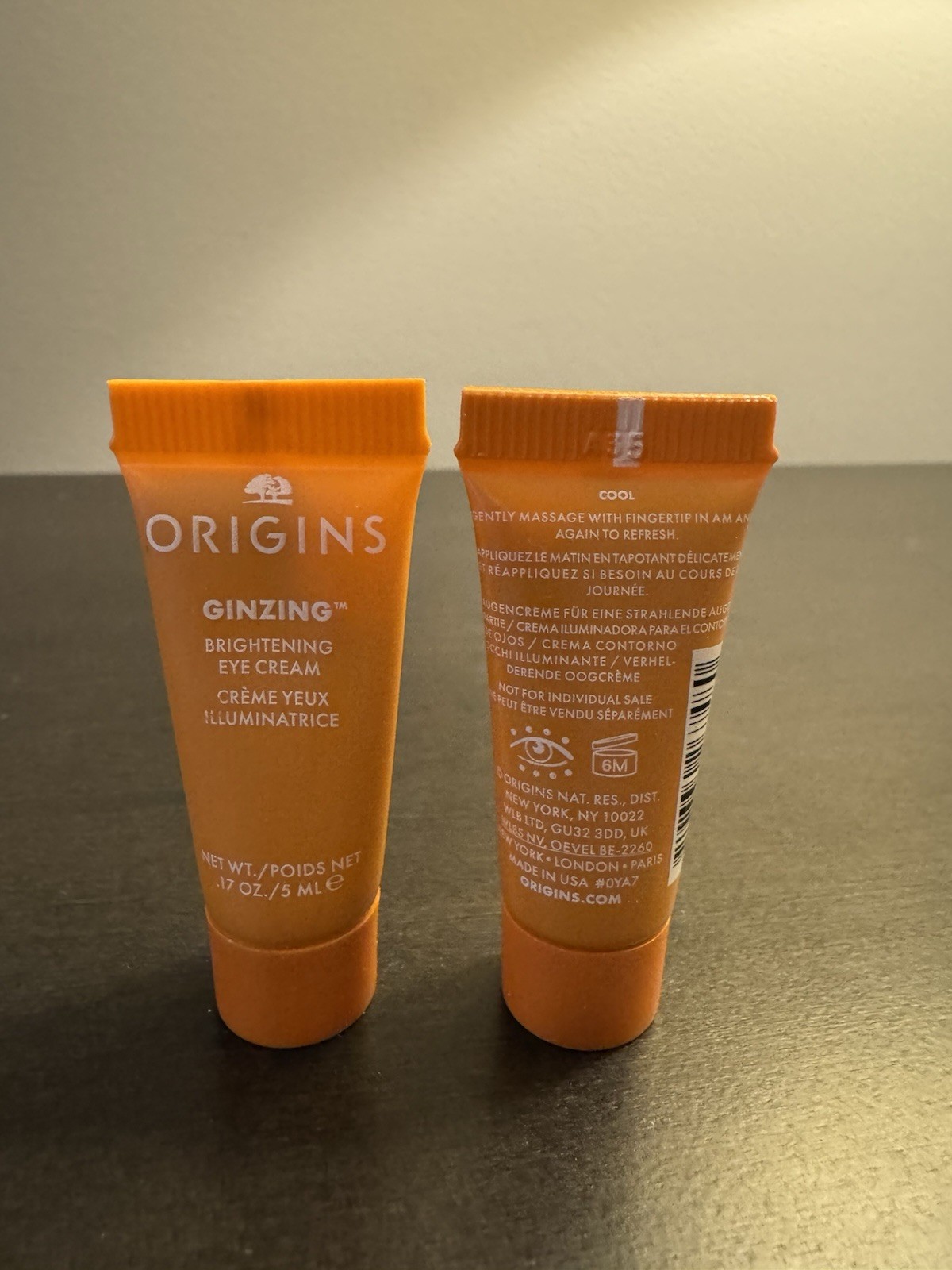 Origins Ginzing Brightening Eye Cream .17 oz 5 ml Travel Size NEW X2