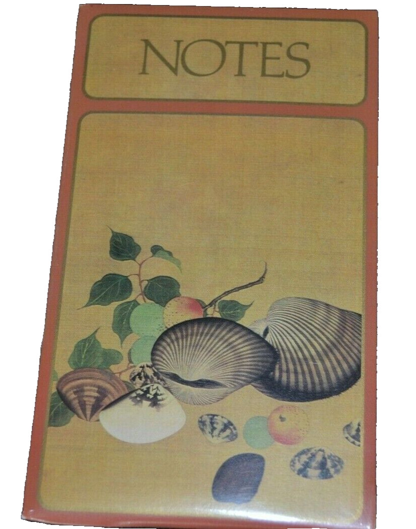 CASPARI Note Pad JAPANESE STILL LIFE  By Suzuki Kiitsu Sea Shells Sealed! Vtg