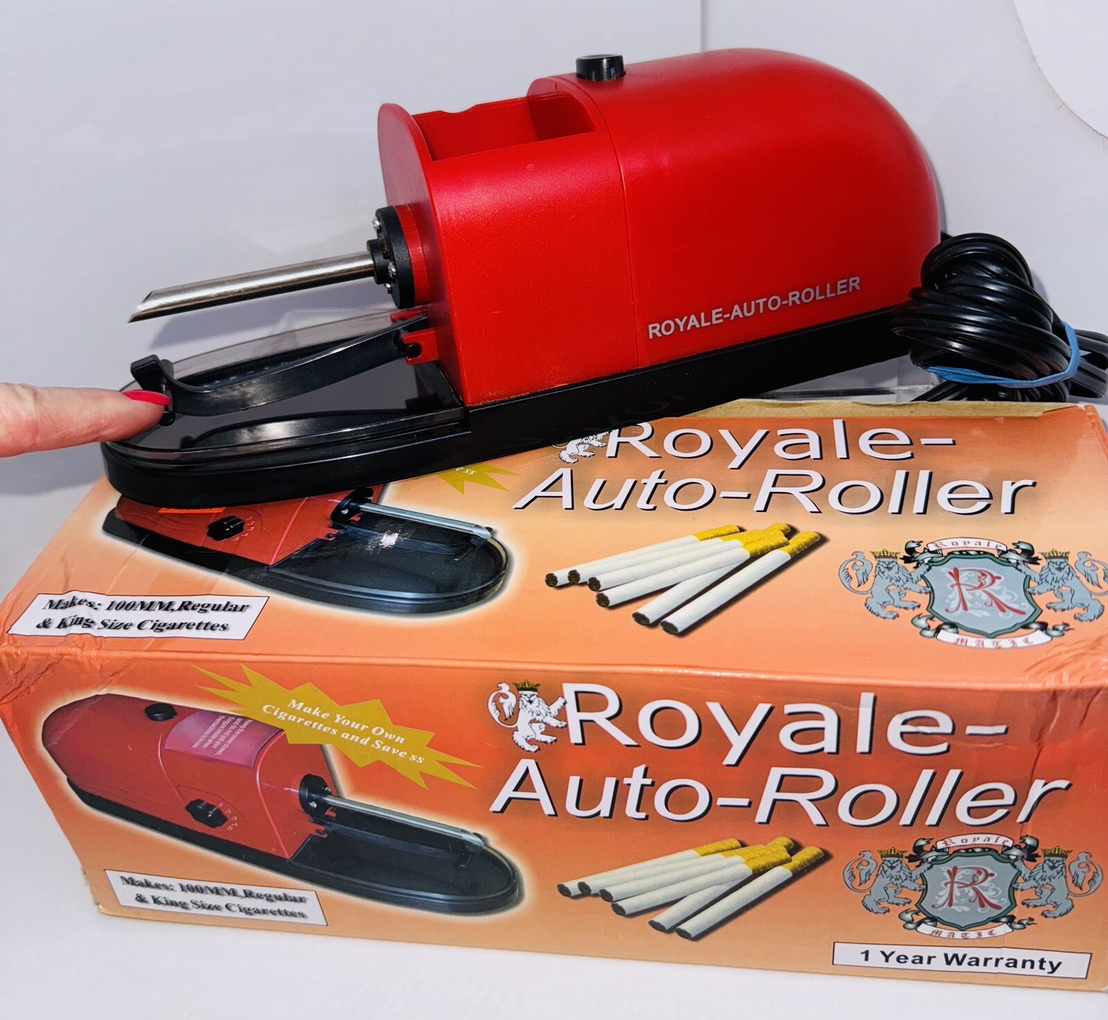 Electric Cigarette Machine Easy Rolling Filling Makes King Size & Regular Size
