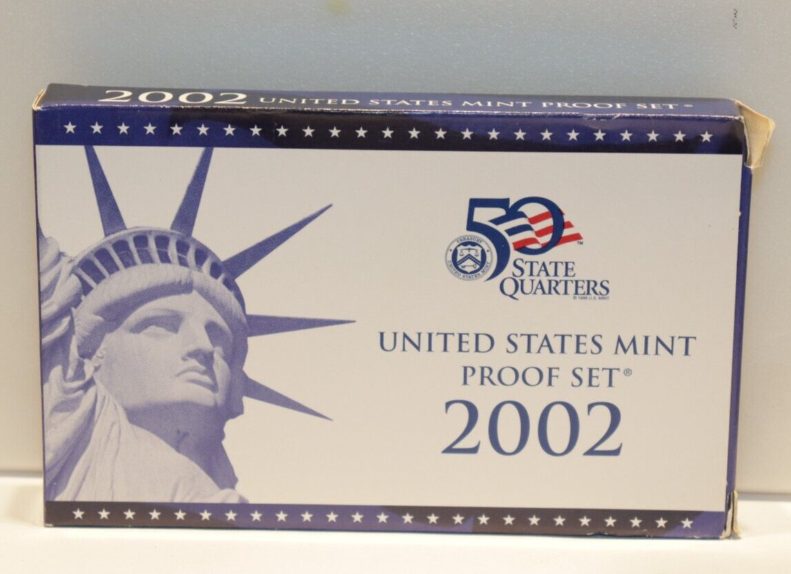 2002 Clad Proof Set U.S. Mint Original Government Packaging.