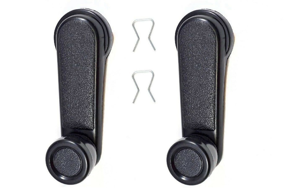 fits 1986 to 1997 Nissan Pickup Window Crank Handle Left and Right Black