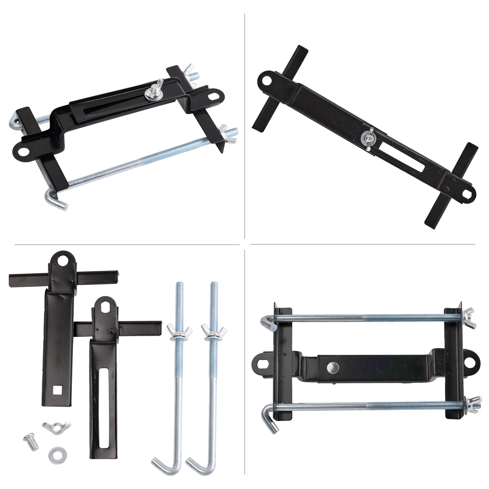 Car Adjustable Battery Retaining Holding Clamp Bracket Bolt Tie Hold Down Kit/