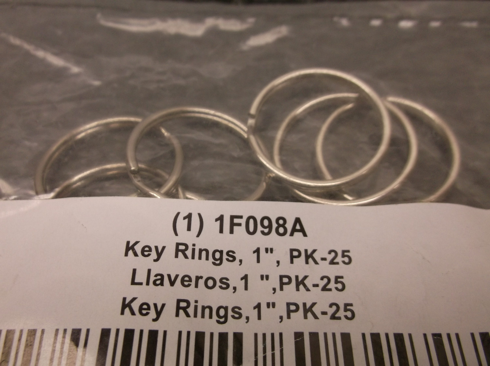 25pk 1" Key Rings (A57)