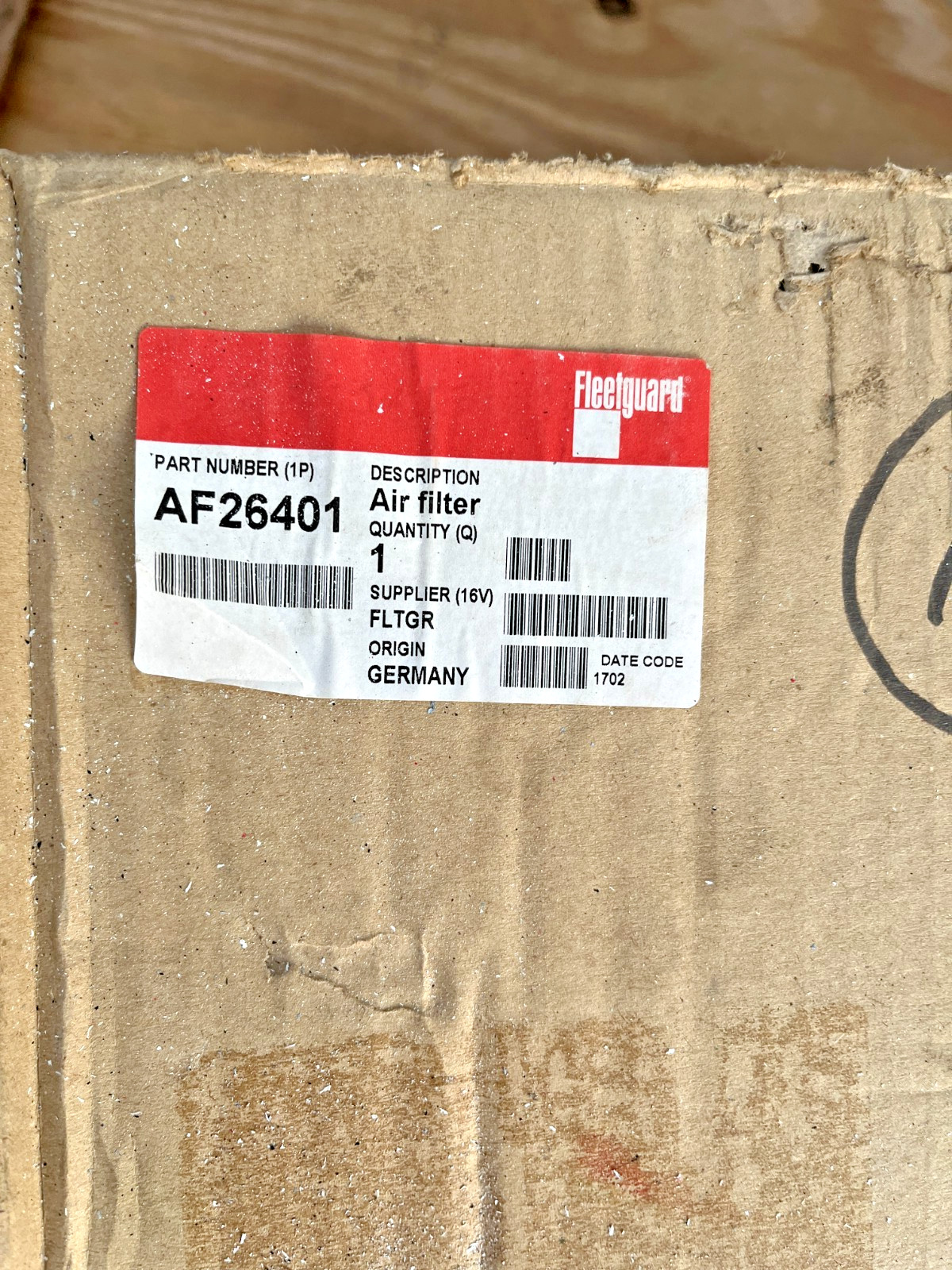 AF26401 Genuine Fleetguard OEM Cummins AIR FILTER