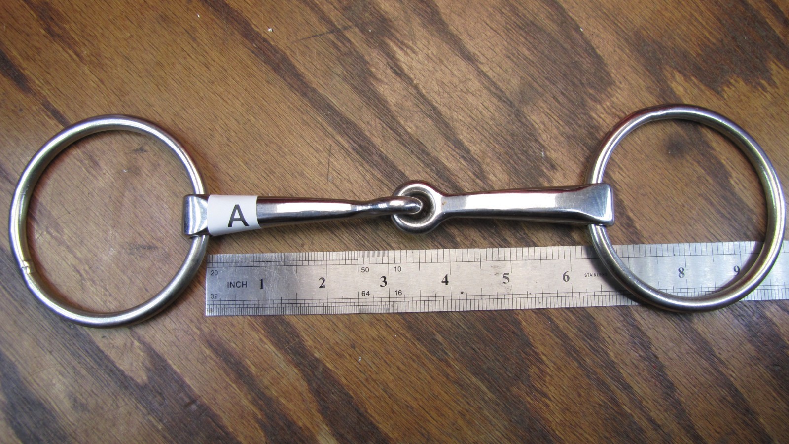 6" Smooth Mouth Loose Ring Snaffle Horse Bit Stainless Steel Equestrian Tack (A)
