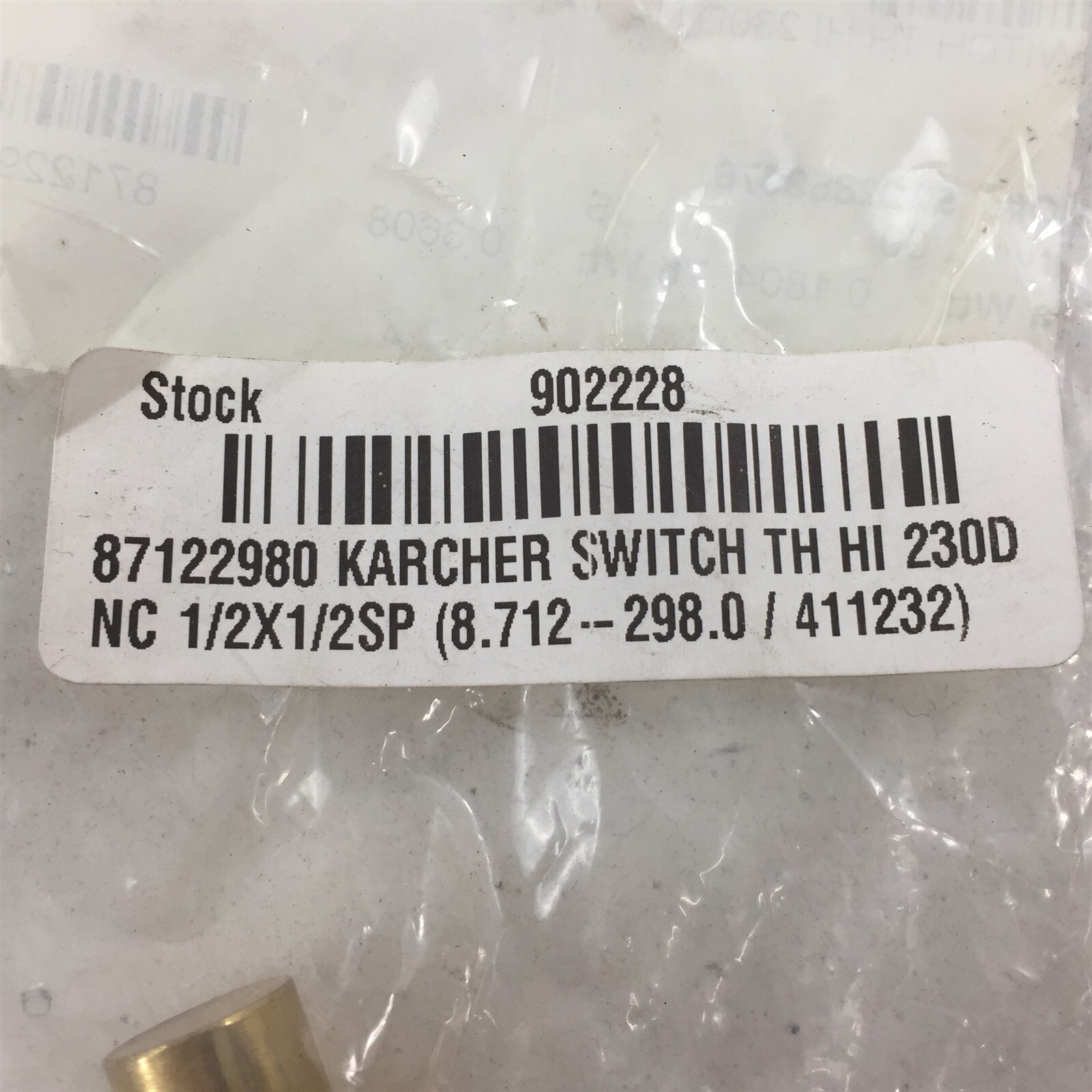 87122980 Karcher Switch TH HI 230D 1/2X1/2SP