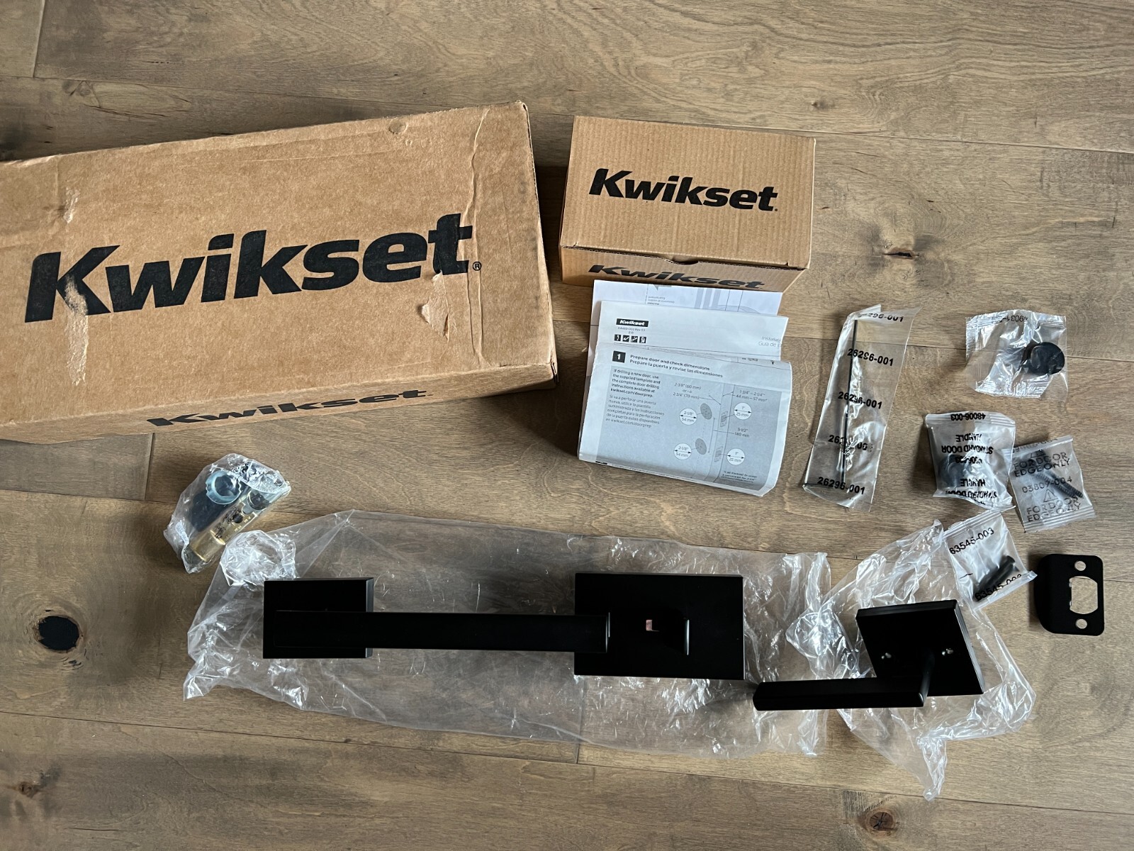 Kwikset 815SCEXHFL SQT 514 San Clemente Handle Halifax Lever Square Matte Black