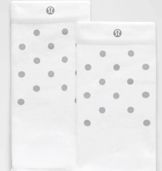Lululemon Power Stride Crew Socks Dot Reflective Size L Men's 9.5-12 White