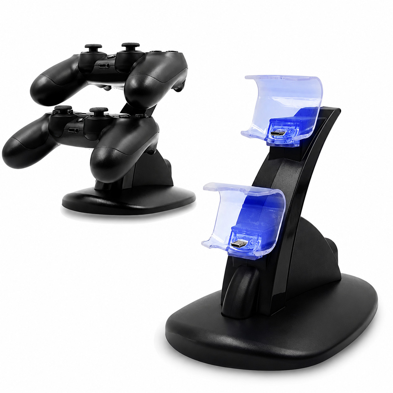 Dual USB Charger LED Station Dock Fast Charging Stand For Sony PS4 Controller