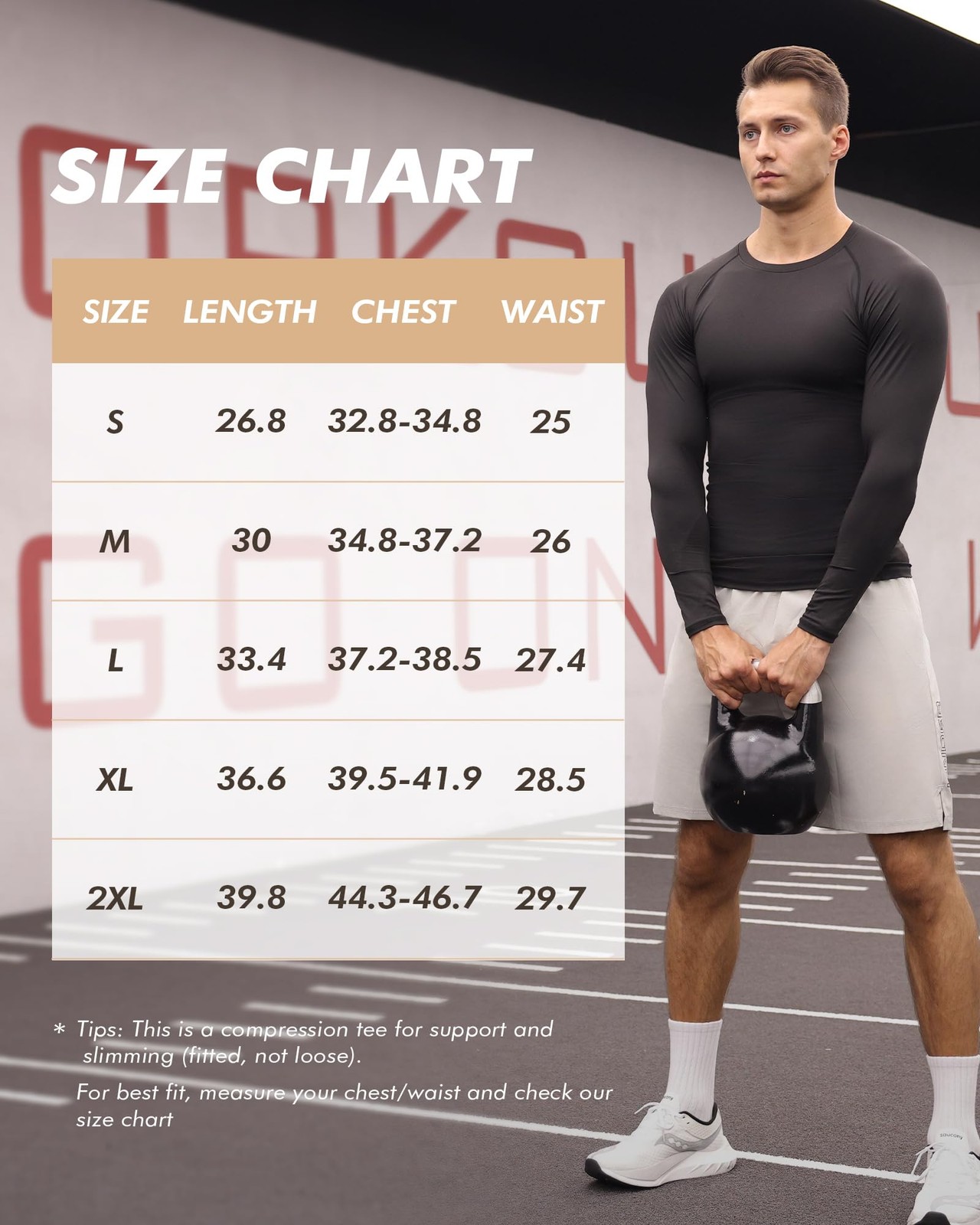 Compression Shirts for Men - Long Sleeve Black Workout Base Large,