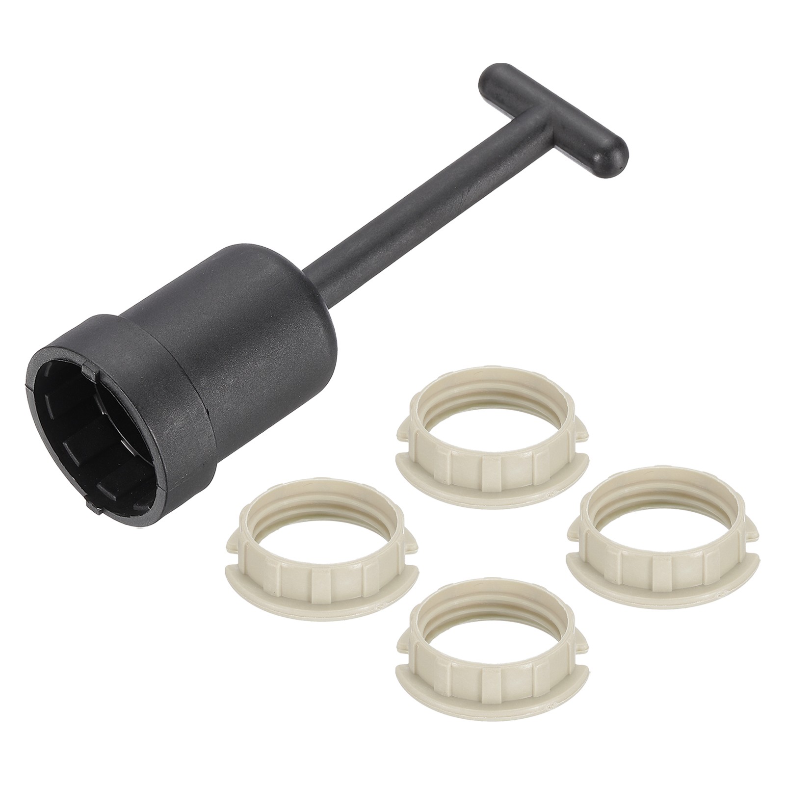 G9 Light Socket Rings Kit, 4 Plastic Replacement with Removal Tool, 95mm White