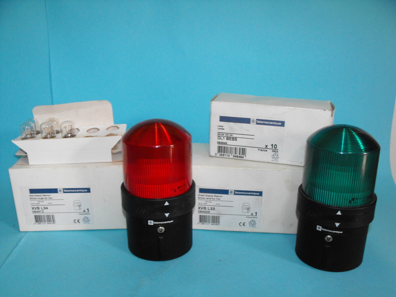 Schneider Electric.TELEMECANIQUE XVBL34+XVBL33+DL1BEBS.(LOT3PCS).NEW.