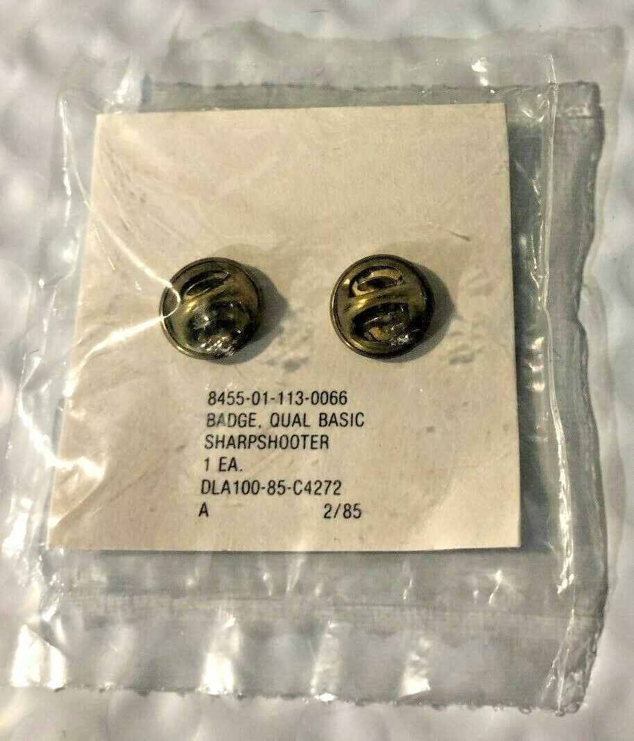 Army Sharpshooter Qualification Badge-Silver Oxide