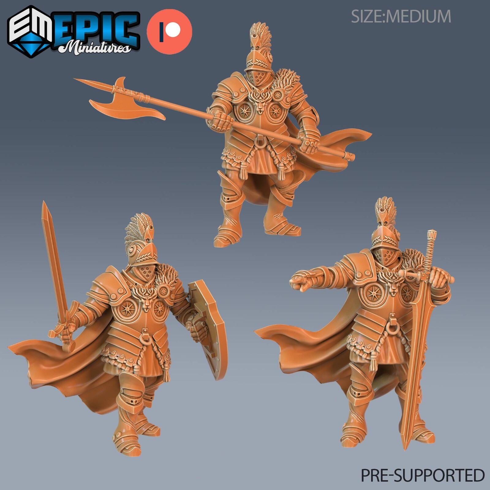 Castle Knight DnD Dungeons and Dragons Miniature - Epic Miniatures 28mm
