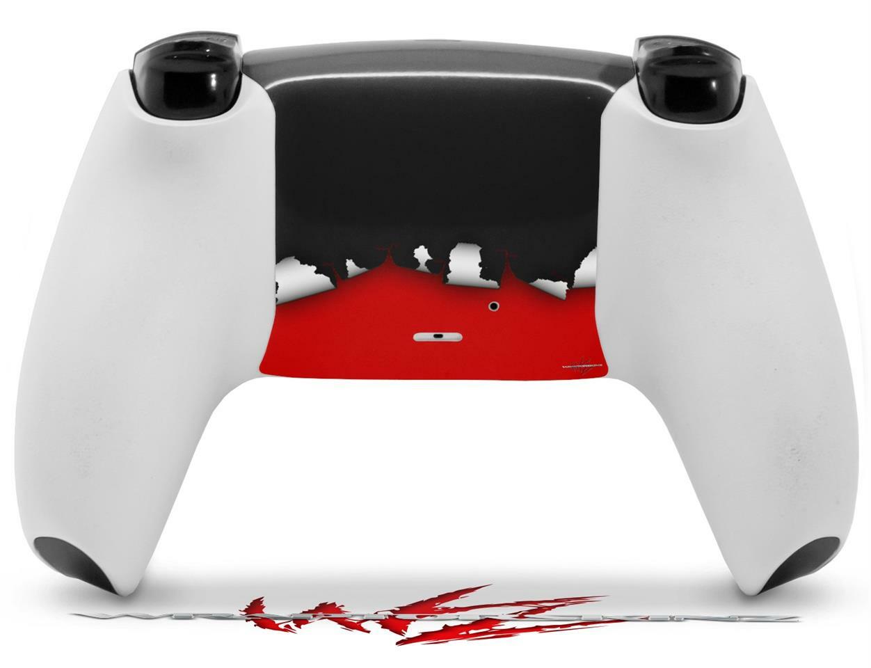 Skin Sony PS5 Controller Ripped Colors Black Red
