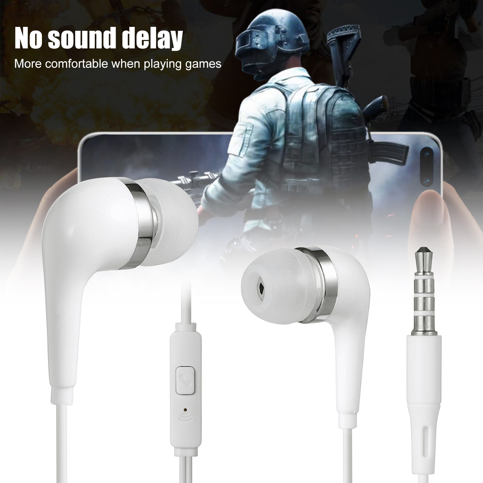 Wholesale In-ear 3.5mm Earphones Headsets Headphone W/ Mic For Android Samsung