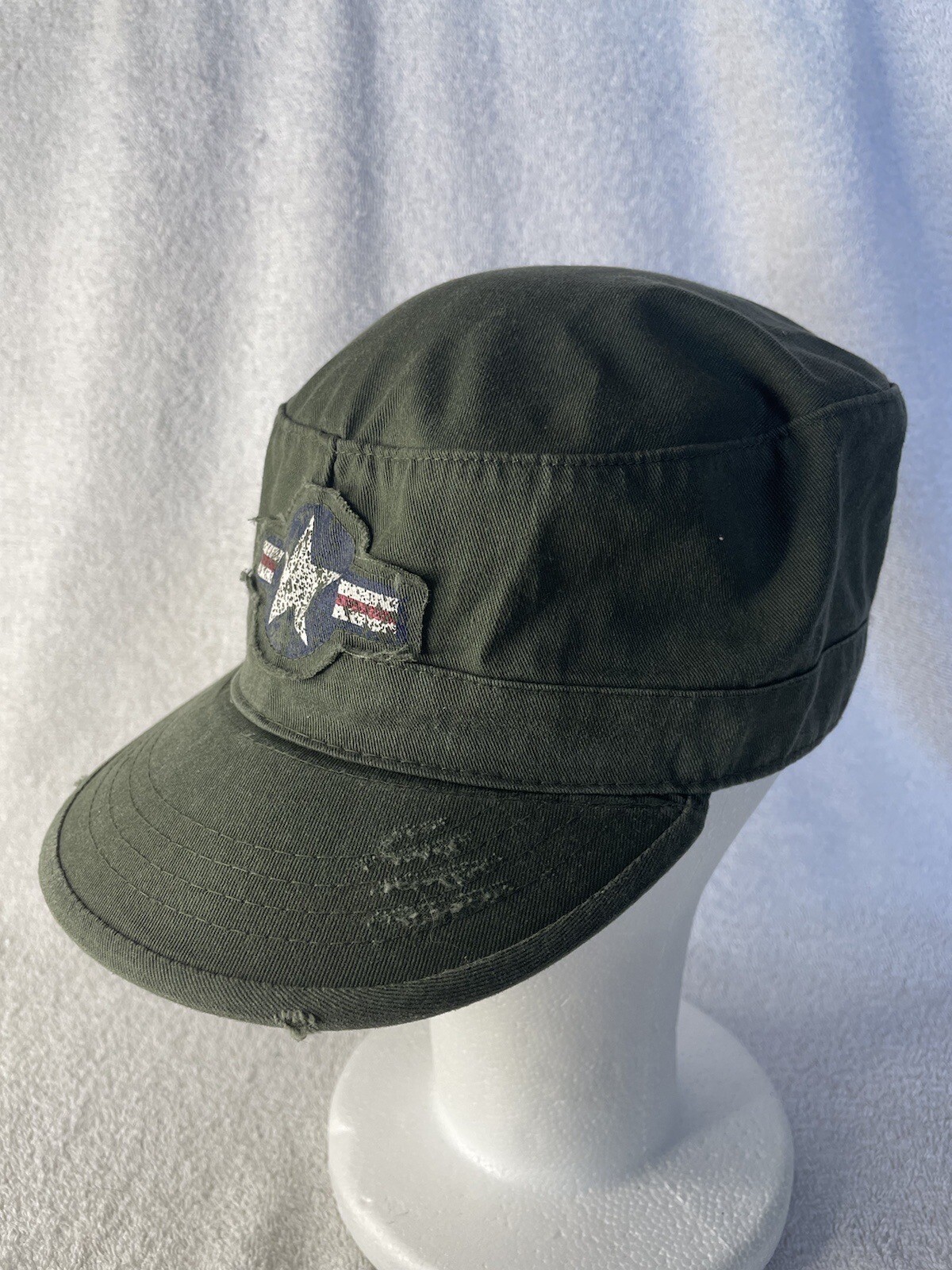 Military Type II 2 Combat Patrol Cap  7 1/4 Mens Hat MEDIUM Salute Troops