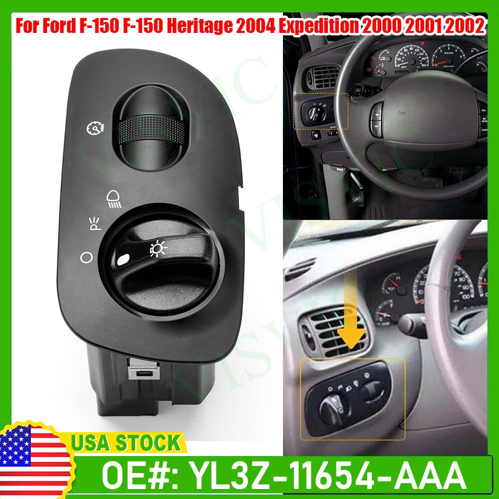For Ford Expedition F-150 00-04 HEADLIGHT dash control SWITCH dimmer head light