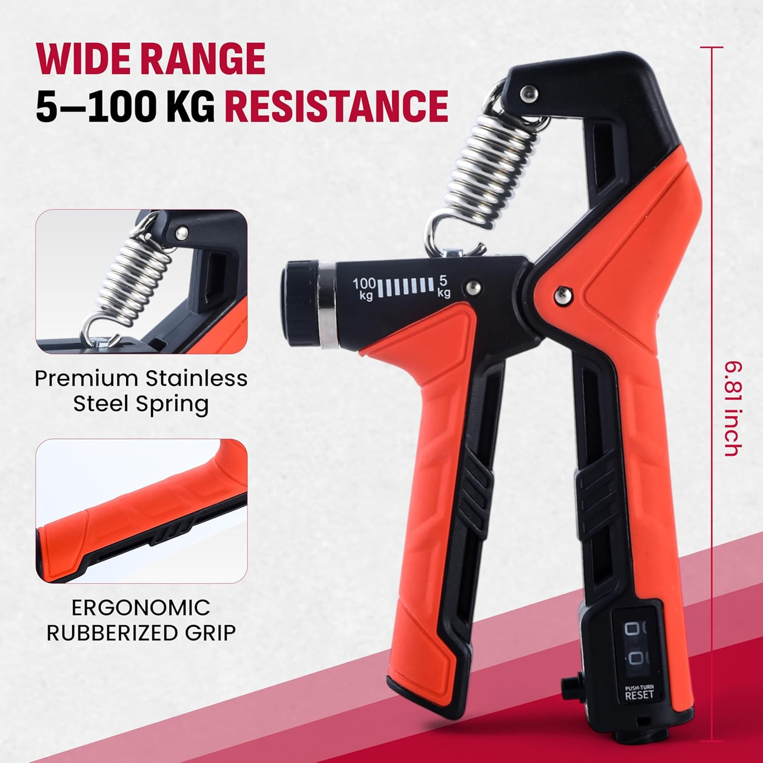 Grip Strength Trainer Kit, 4 Pack Hand Gripper Strengthener with Adjustable Resi