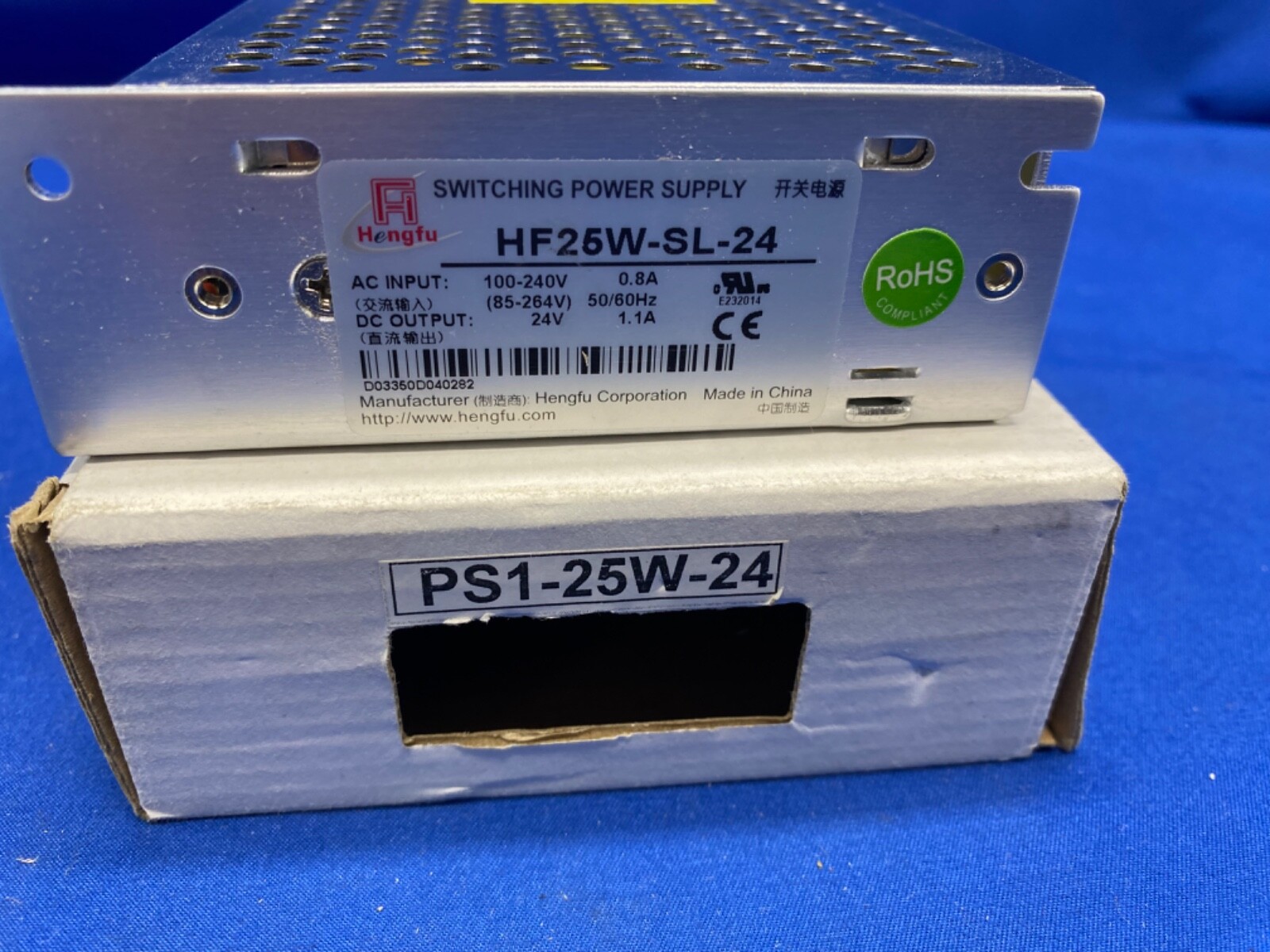 Heng Fu switching power supply HF25W-SL-24, 24vdc output 1.1 amp