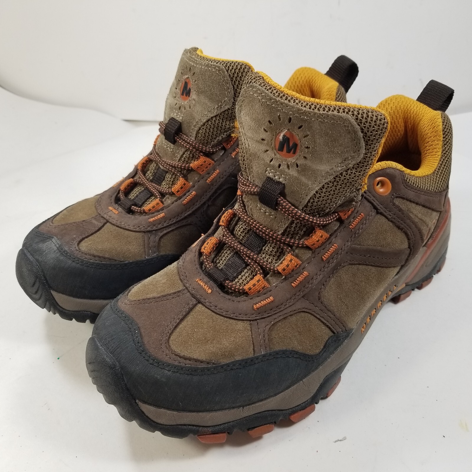 Merrell Womens 7 Hiking Camping Ankle Boots Pandora Mid Omni Waterproof Vibram