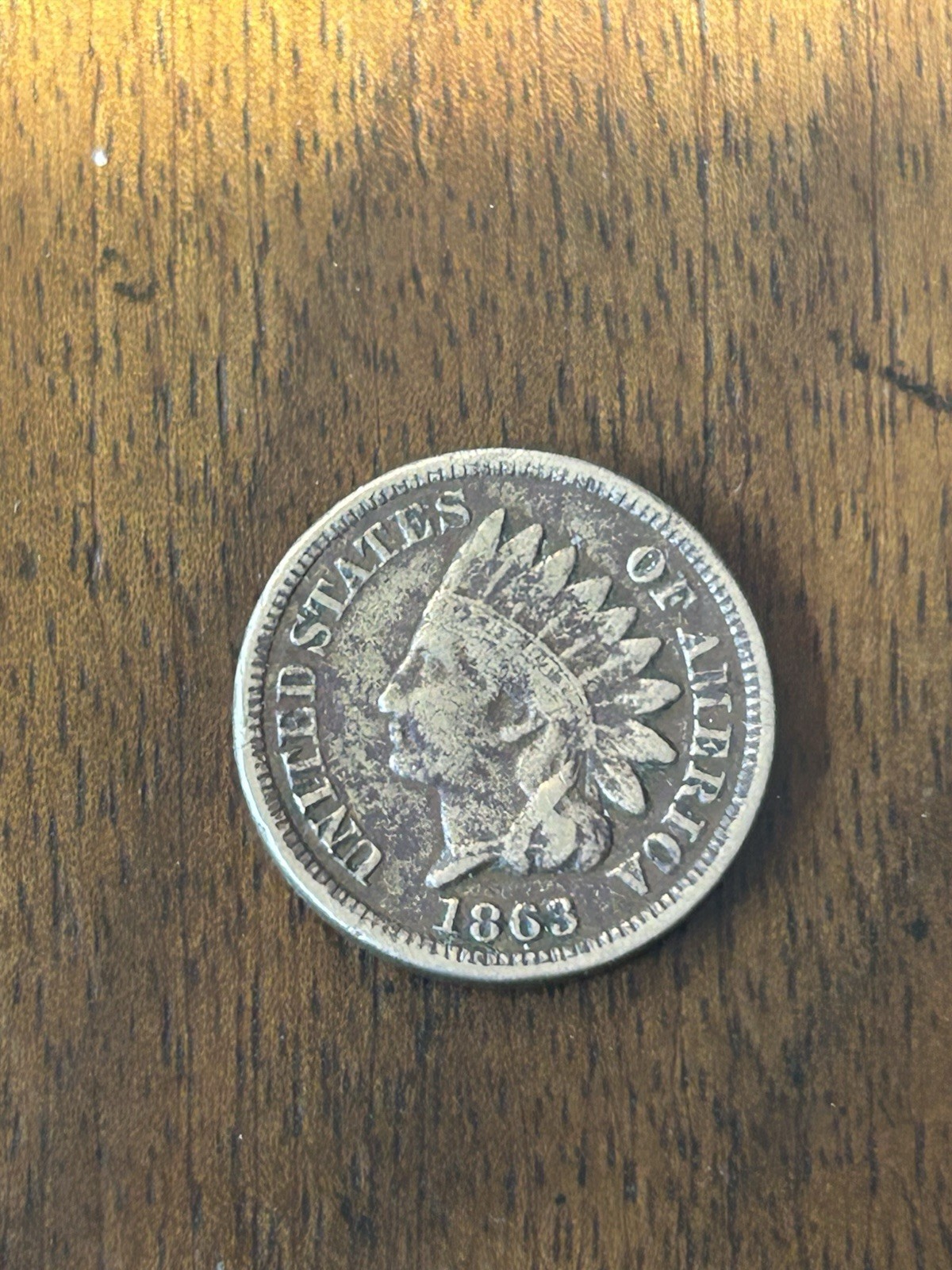 1863 Indian Cent VF