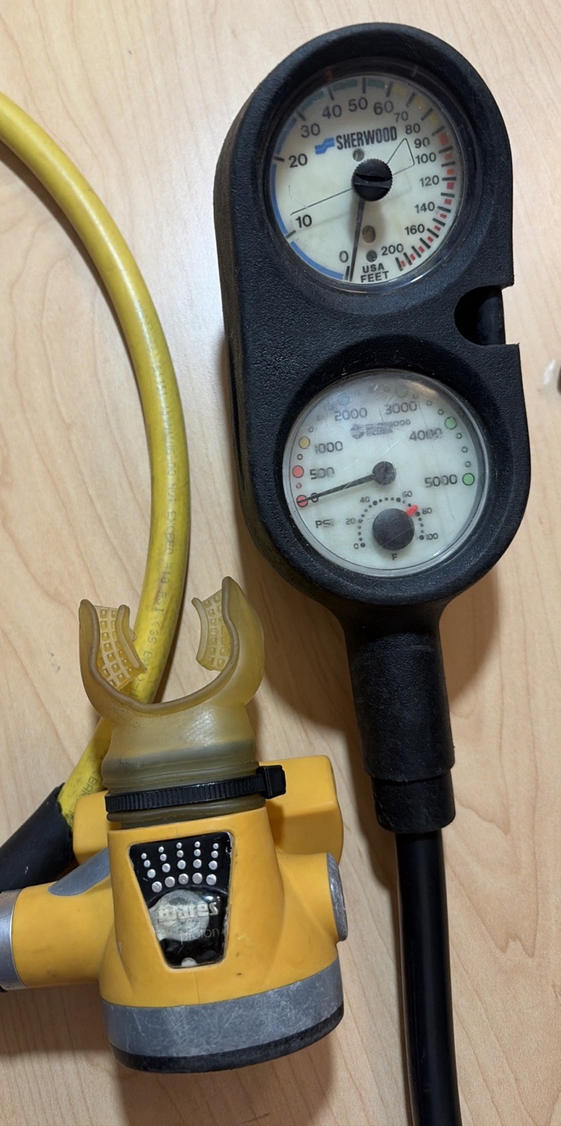Sherwood Magnum Blizzard Gauge Scuba Diving Regulator Mares Proton Made USA