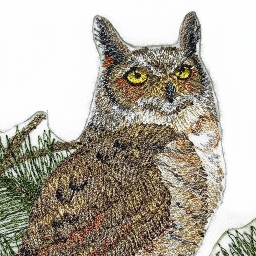 Great Horned Owl Embroidered Patch