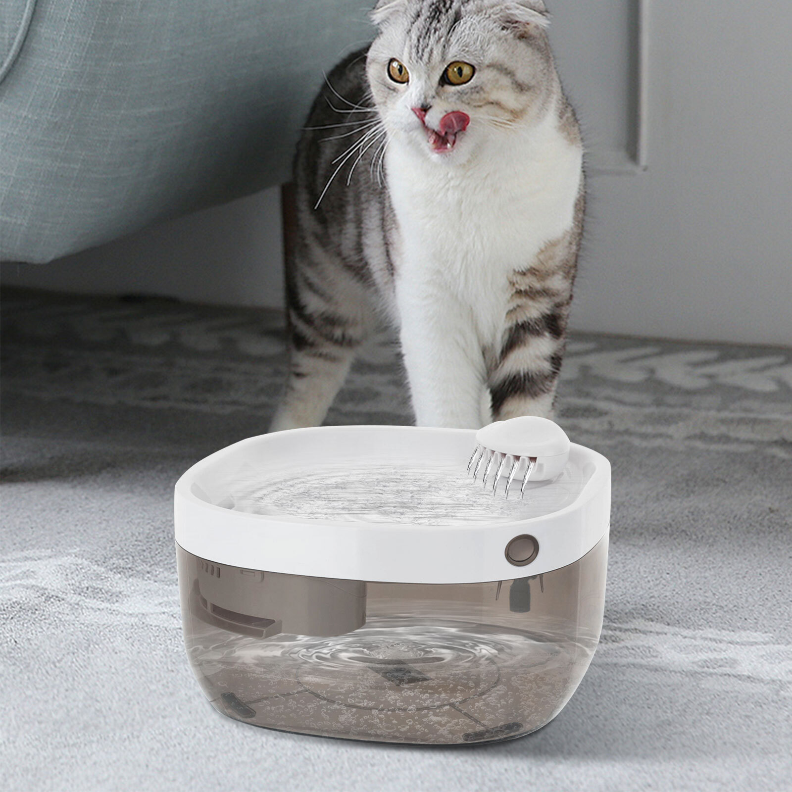 Modern Cat Water Fountain Pet Water Fountain Cat Drinking Fountain CYD003 White
