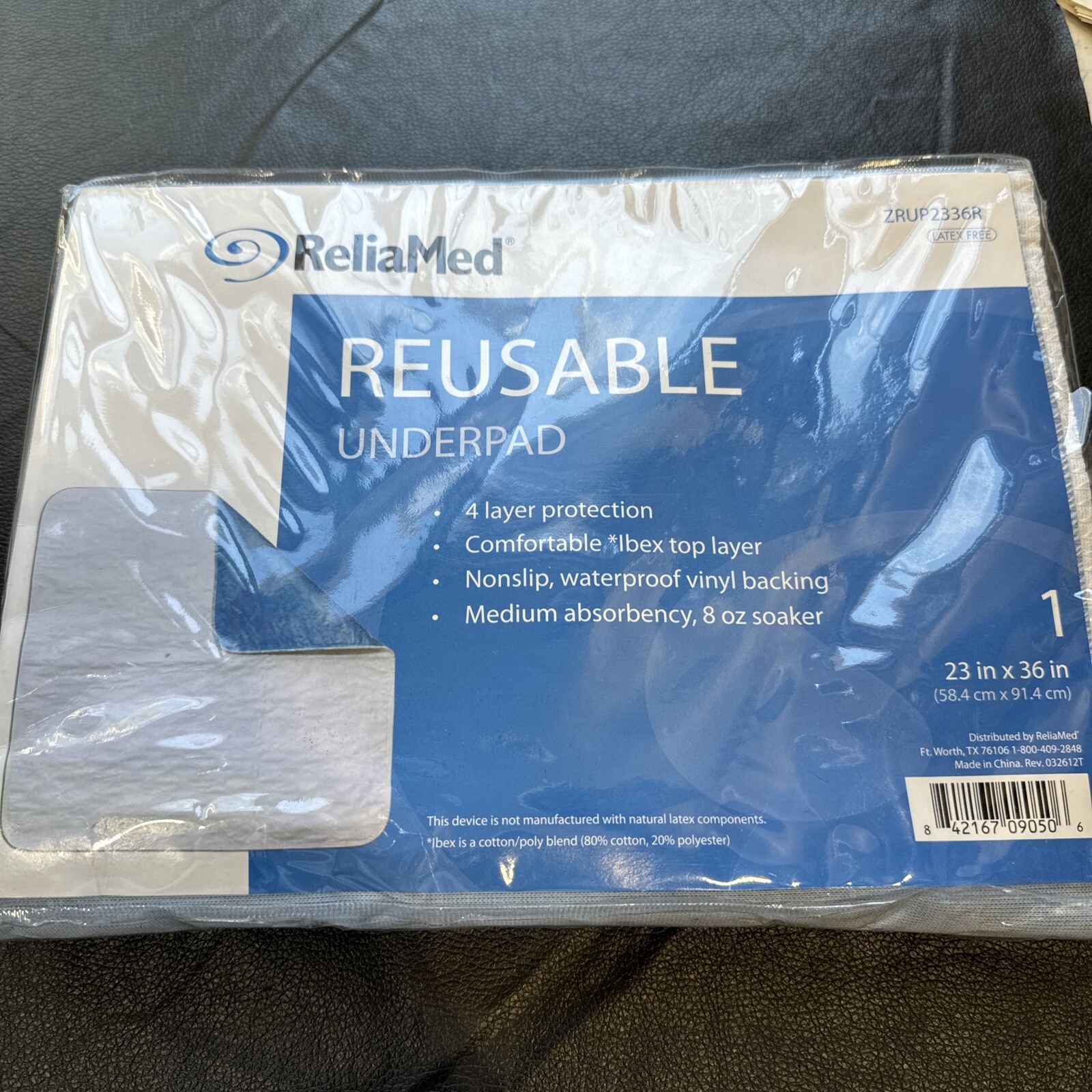 ZRUP2336R - ReliaMed Reusable Underpad 23 x 36 Great!