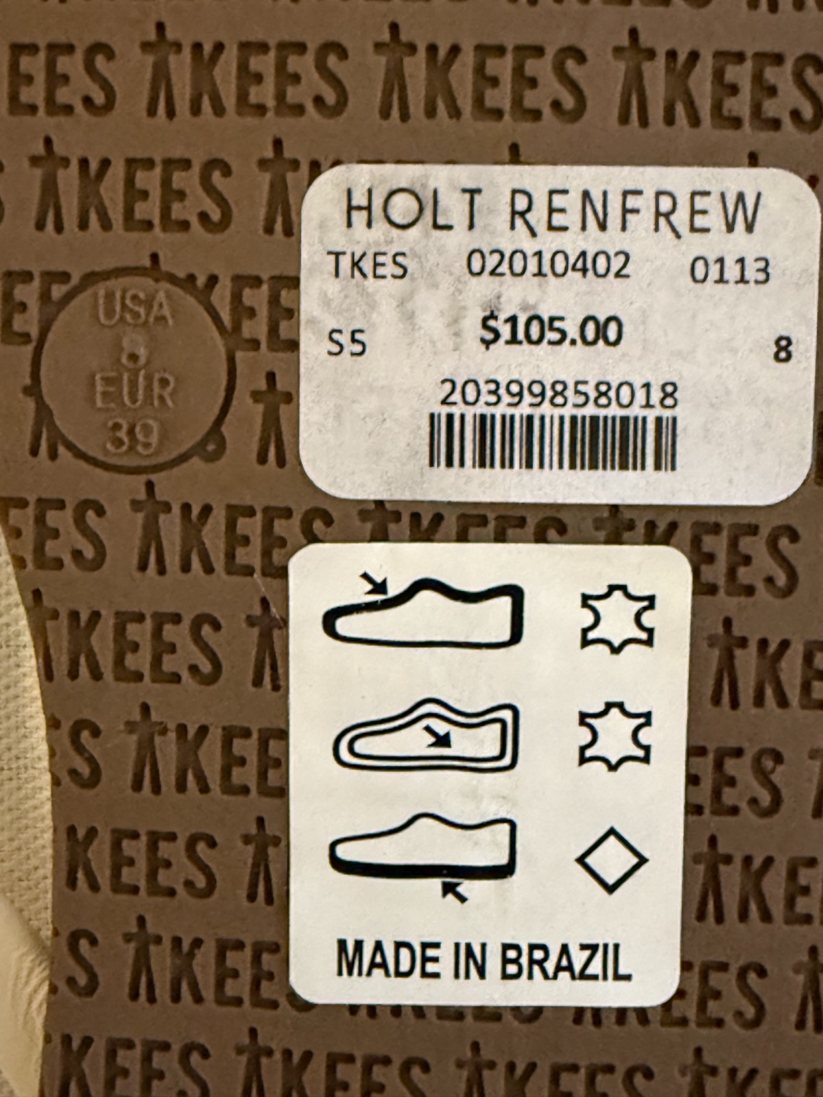 $75 TKEES Square Toe Lily | Cream | 8