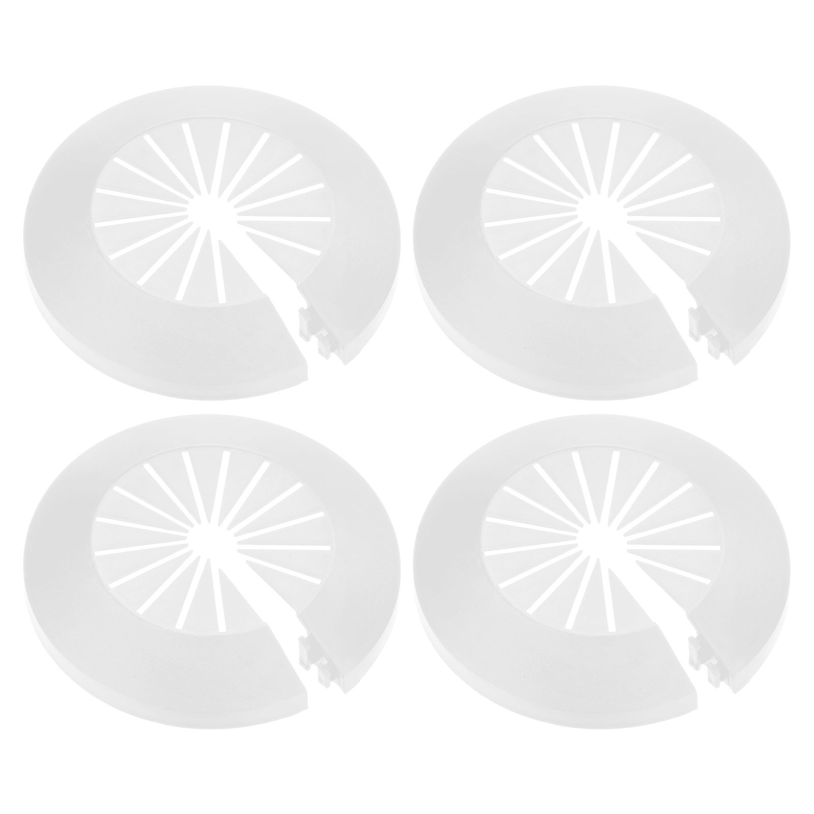 4-Pack Pipe Cover Decoration for 14mm-40mm Flange Water Pipe [White]