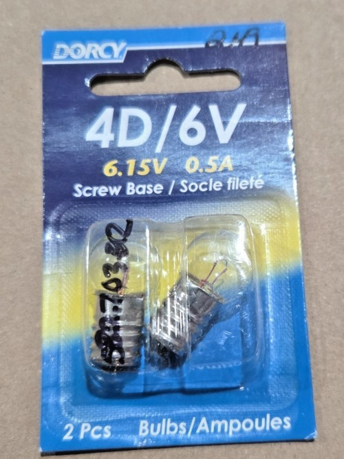 4D/6V Krypton Bulb,  Dorcy, 6.15V 0.5A