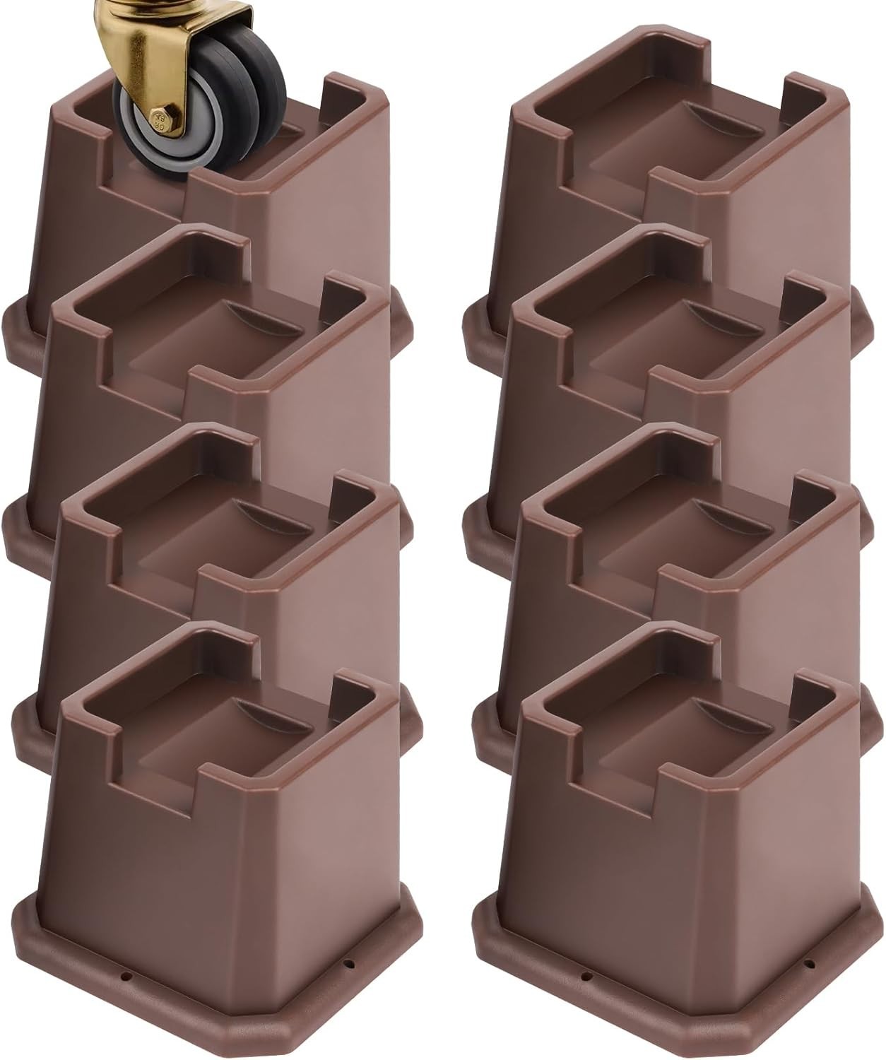 Adjustable Bed Furniture Risers Elevation in Heights Heavy Duty Risers for Bo...