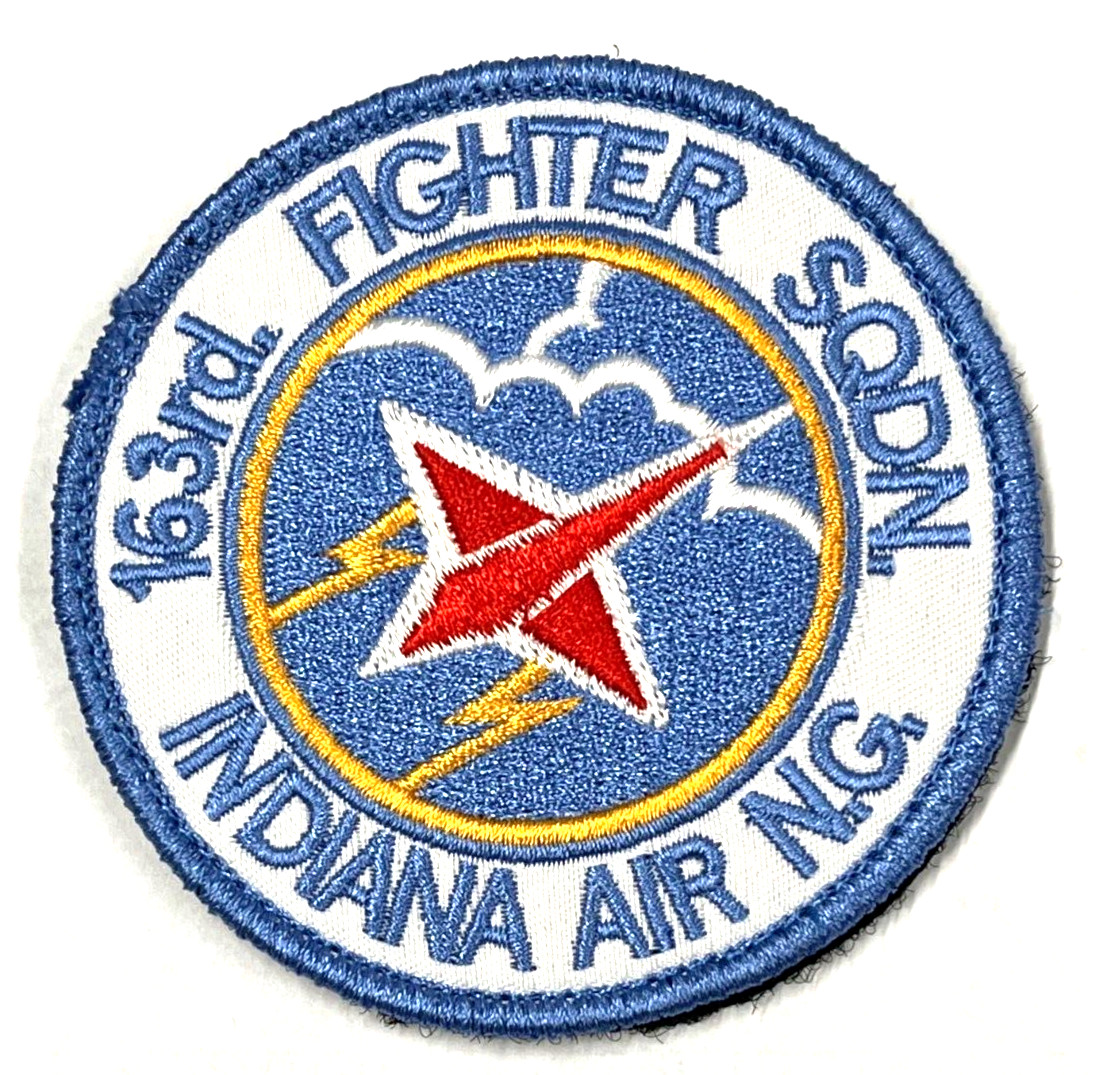 INDIANA AIR NAT'L GUARD FIGHTER 163RD SQUADRON EMBROIDERED IRON-ON PATCH...