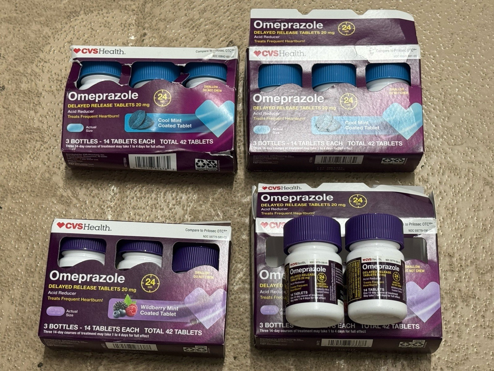 CVS Omeprazole Delayed Release Acid Reducer 20mg 11 Bottles  154 Tablet 8 & 9/26