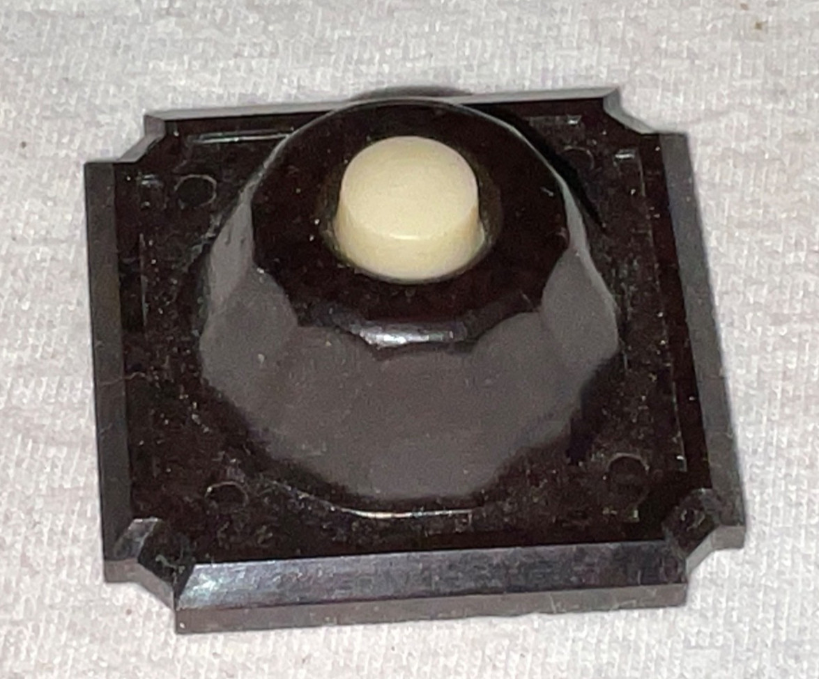 EAGLE No 143 Bakelite Brown Push Button Wired Doorbell New Old Stock NO SCREWS