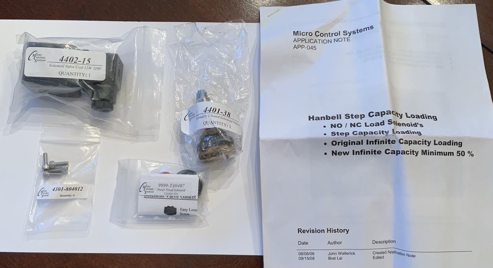 Micro Control Systems 4402-15 Solenoid Valve Coil 12W 110V RC-LOAD KIT NC 110v