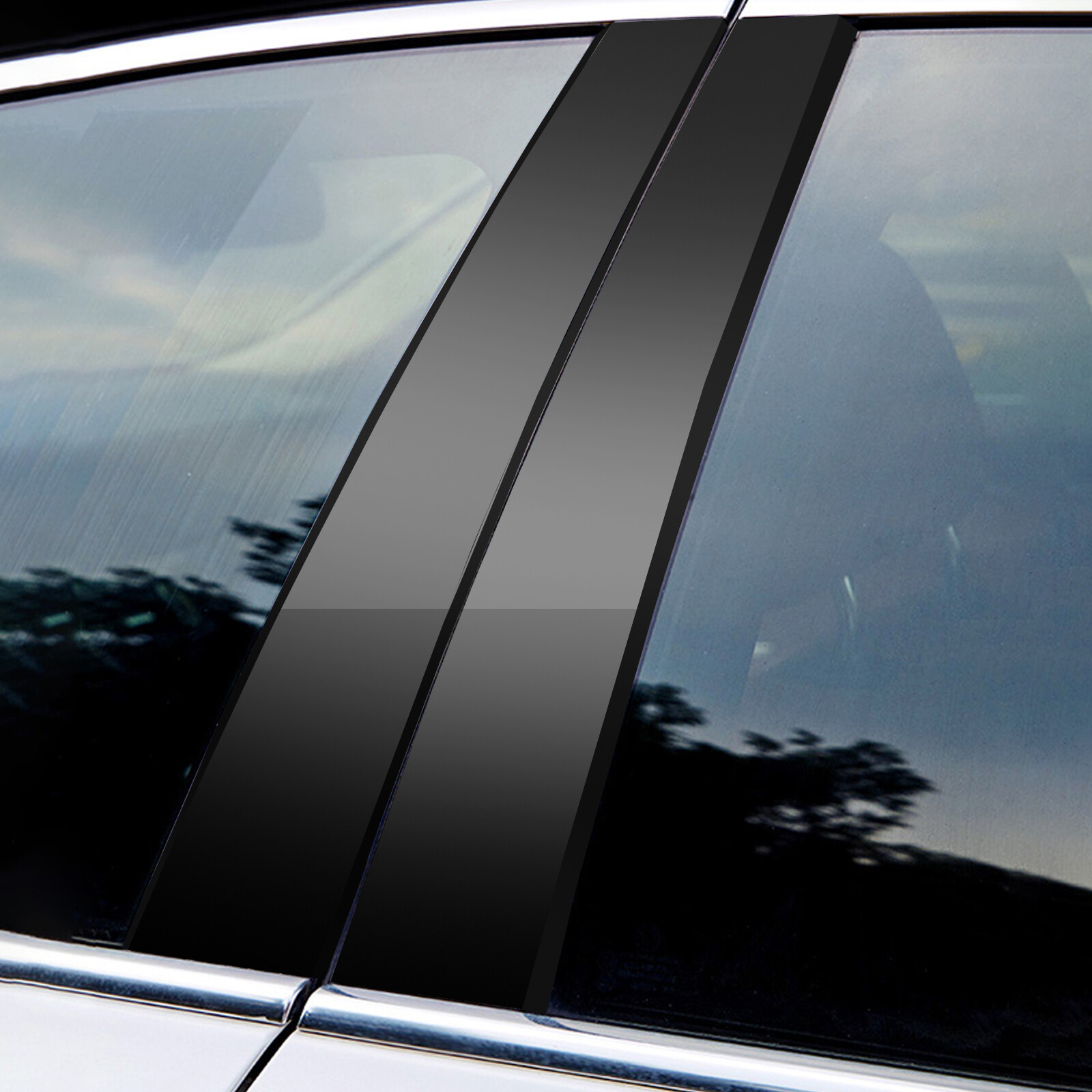 6x Gloss Black Door Pillar Posts Cover Trim For Infiniti G35 G37 Sedan 2002-2013