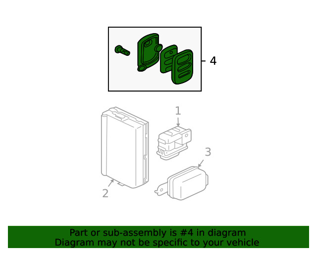 Genuine Mitsubishi Keyless Entry Transmitter MR587982