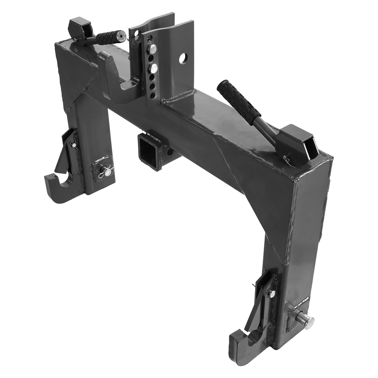 3-Point Quick Hitch with 2" Receiver Category 1 & 2 Tractor Hitch 3000lb Black