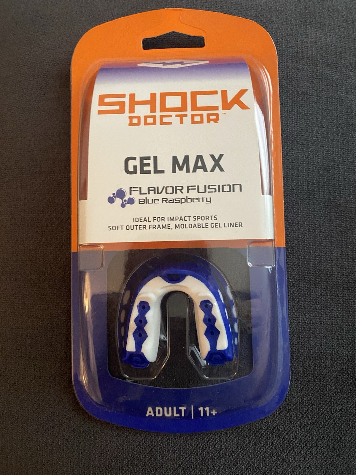 Shock Doctor Gel Max Mouthguard. Adult 11+ Blue Raspberry